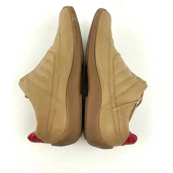 David Aaron Women's Tan Red Fashion Sneakers Lace up Sz 7.5 B - Picture 6 of 11